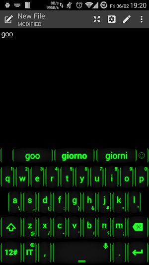 Keyboard Theme Neon Green Screenshot 2