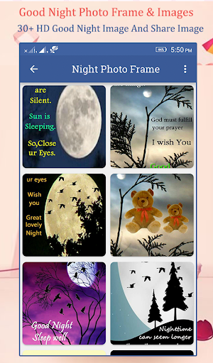 Night Photo Frame Good Night Image Collection Screenshot 2