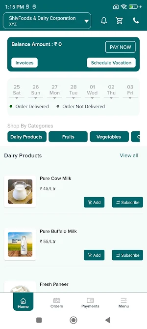 GroceryBaba – Milk & Grocery Screenshot 1