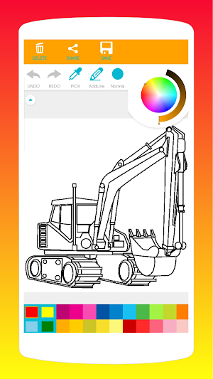 Excavator Coloring Book Screenshot 1
