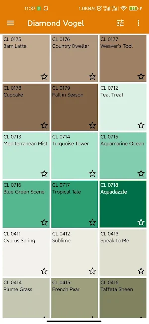 Diamond Vogel Paint Colors Screenshot 2