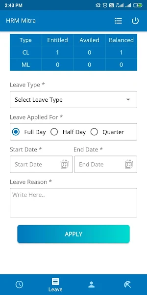 HRM MITRA Screenshot 2