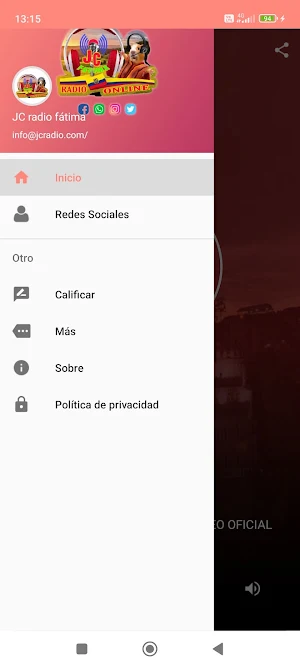 JC radio fátima online Screenshot 2