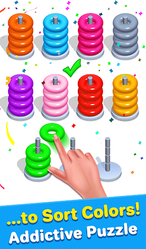 Color Hoop Sort - Sort it Puzzle - Hoop Stack Screenshot 3