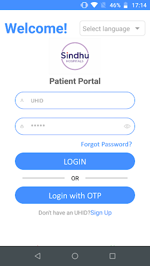 Sindhu Patient Portal Screenshot 2