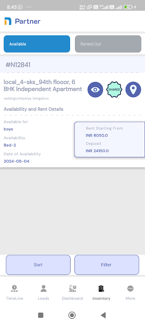 Nestaway's Partners App Screenshot 1