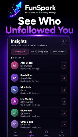 Followers Insights - FunSpark Screenshot 1