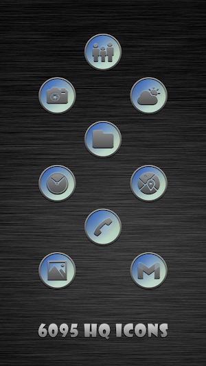 Circular Mint Blue Icons Screenshot 0