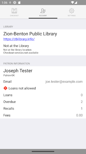ZBLibrary Self-Checkout Screenshot 2