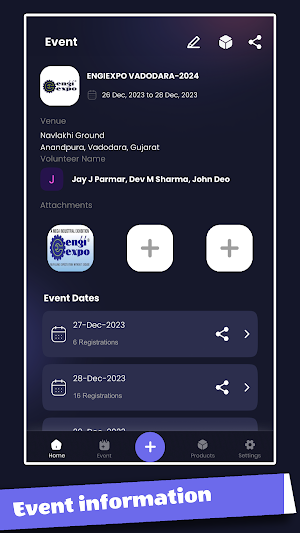Event Tracker - Expo Data Hub Screenshot 2