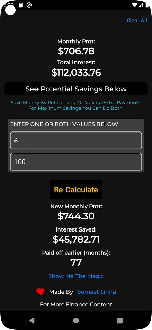 Loan Payoff Calculator Screenshot 2