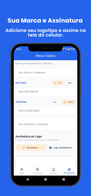 Recibos e Orçamentos Fácil Screenshot 3