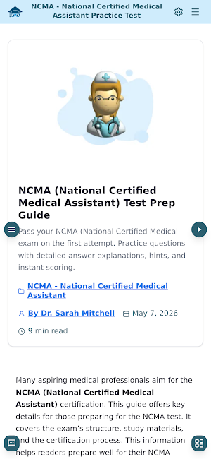 NCMA Practice Test Screenshot 1