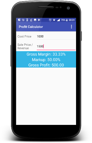 Profit Calculator Screenshot 0