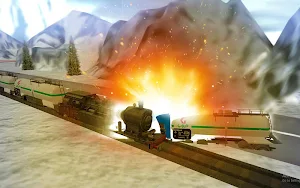 Train Driving Simulator Game: Burning Oil Engine Screenshot 1