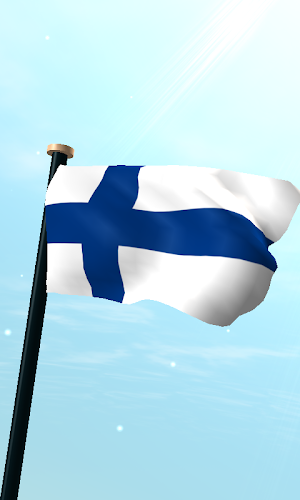 Finland Flag 3D Free Wallpaper Screenshot 0