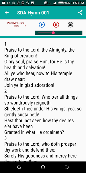 SDA Audio Hymnal Offline Screenshot 3