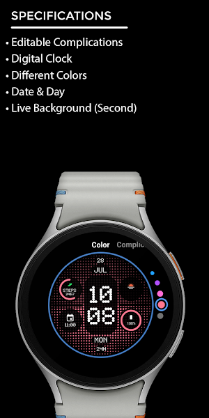 Night 110 - watch face Screenshot 3