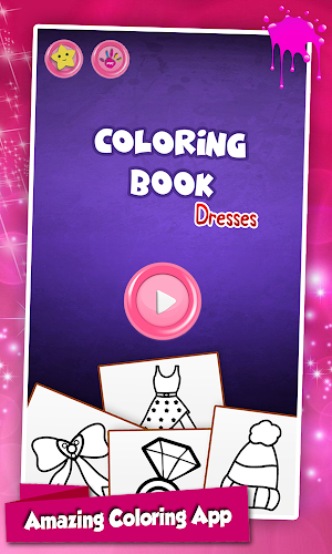 Dresses Coloring Pages ( Glitter Game For Girls ) Screenshot 0