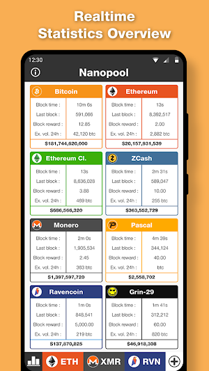 nCompanion - Nanopool Monitoring App Screenshot 1