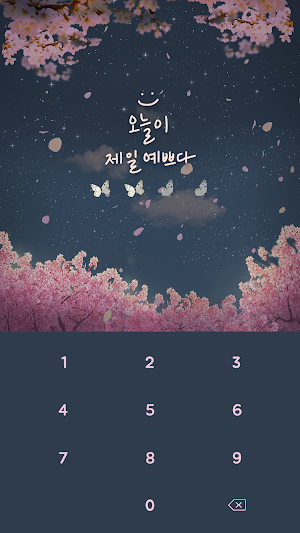 카카오톡 테마 - 오늘이 제일 예쁘다_밤 벚꽃 Screenshot 3