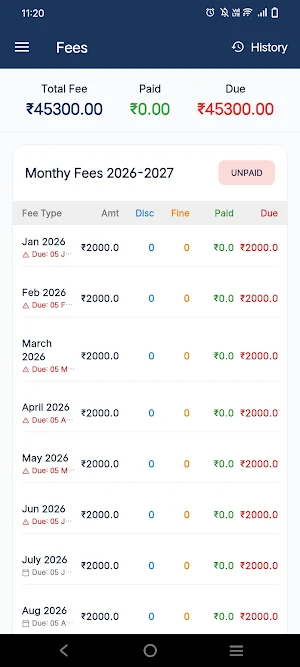Holy Genius School Parent App Screenshot 1