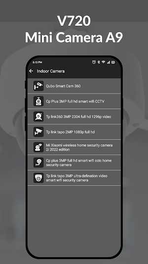 V720 Mini Camera A9 App Screenshot 2