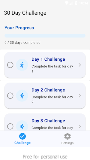 Thirty Day Challenge Screenshot 0