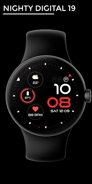 Nighty Digital 19 - watch face Screenshot 0