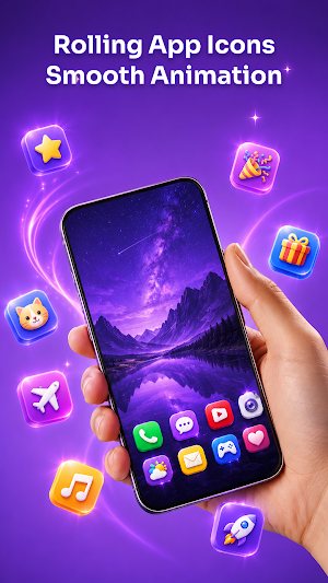 Rolling Icon: Live Wallpaper Screenshot 1