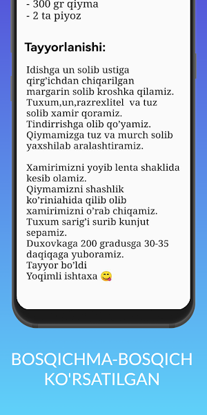 Taomlar va Disertlar 2024 Screenshot 2
