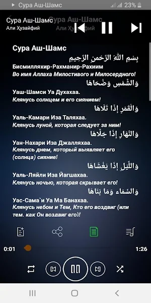 Сура Аш-Шамс аудио Screenshot 0
