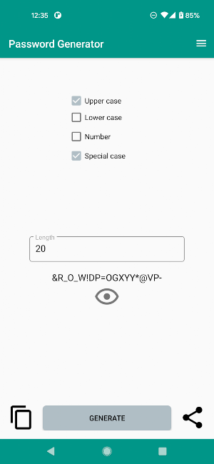 Password generator Screenshot 2