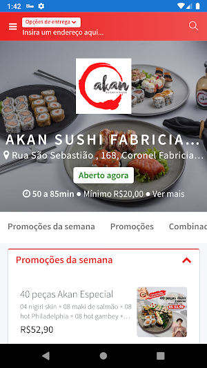 Akan Sushi Fabriciano Screenshot 0