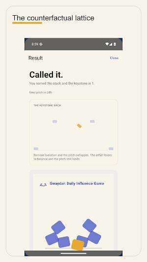 Swaydar: Daily Influence Game Screenshot 2