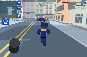 Blocky Cop Craft Running Thief Screenshot 3
