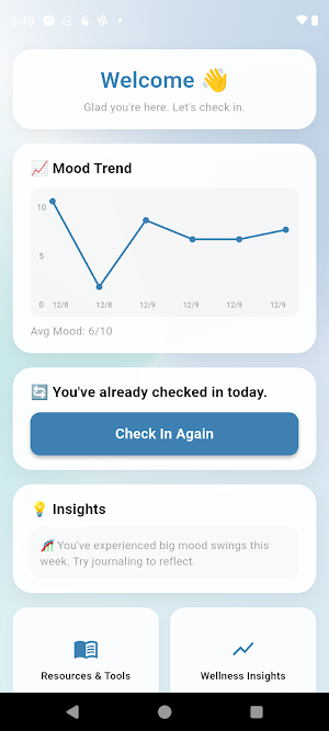 CheckIn Mental Health Screenshot 0