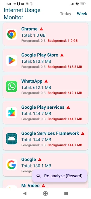 Internet Data Usage Monitor Screenshot 3