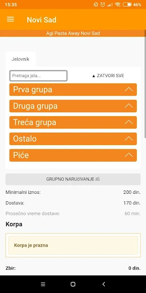 Agi Pasta Away - Dostava Hrane Screenshot 3