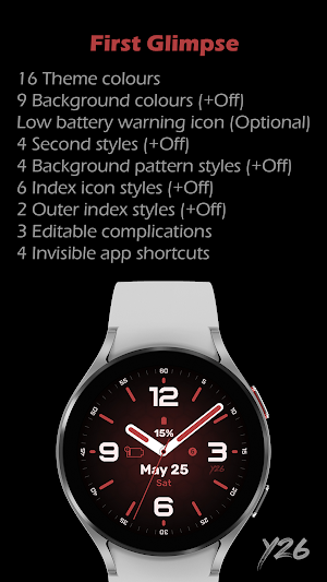 Y26 First Glimpse Watch Face Screenshot 1