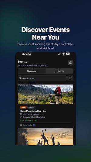 CC Sporting Events Screenshot 1