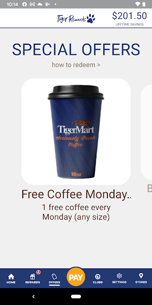 Tiger Rewards Screenshot 1