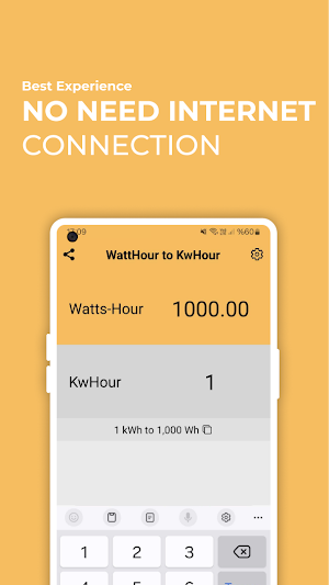 Watt Hour to KwHour Converter Screenshot 1