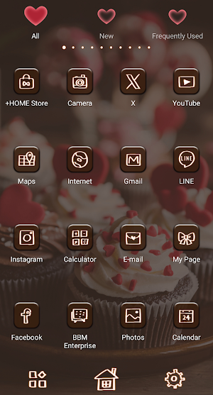 Lovely Cupcakes Theme +HOME Screenshot 2