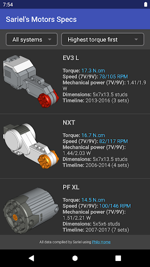 Sariel's Motors Specs Screenshot 3