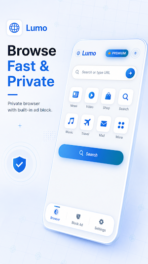 Lumo Browser: Ad Blocker Screenshot 0