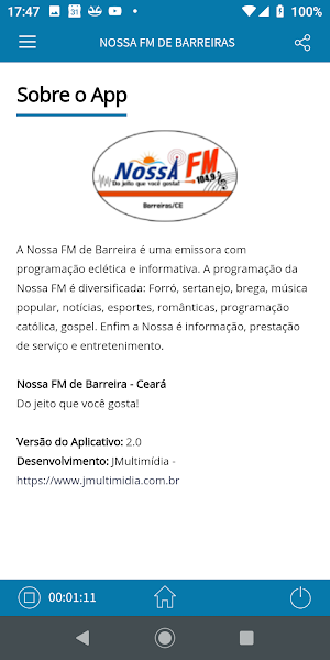 Nossa FM de Barreira/CE Screenshot 3