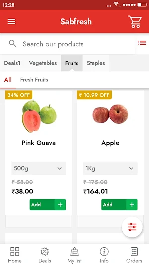 Sabfresh Screenshot 3