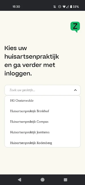UwZorgChat Screenshot 1