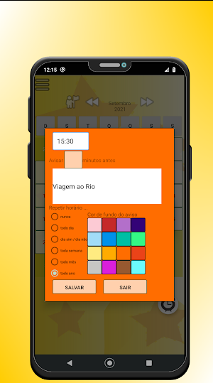 Agenda com alarme Screenshot 1